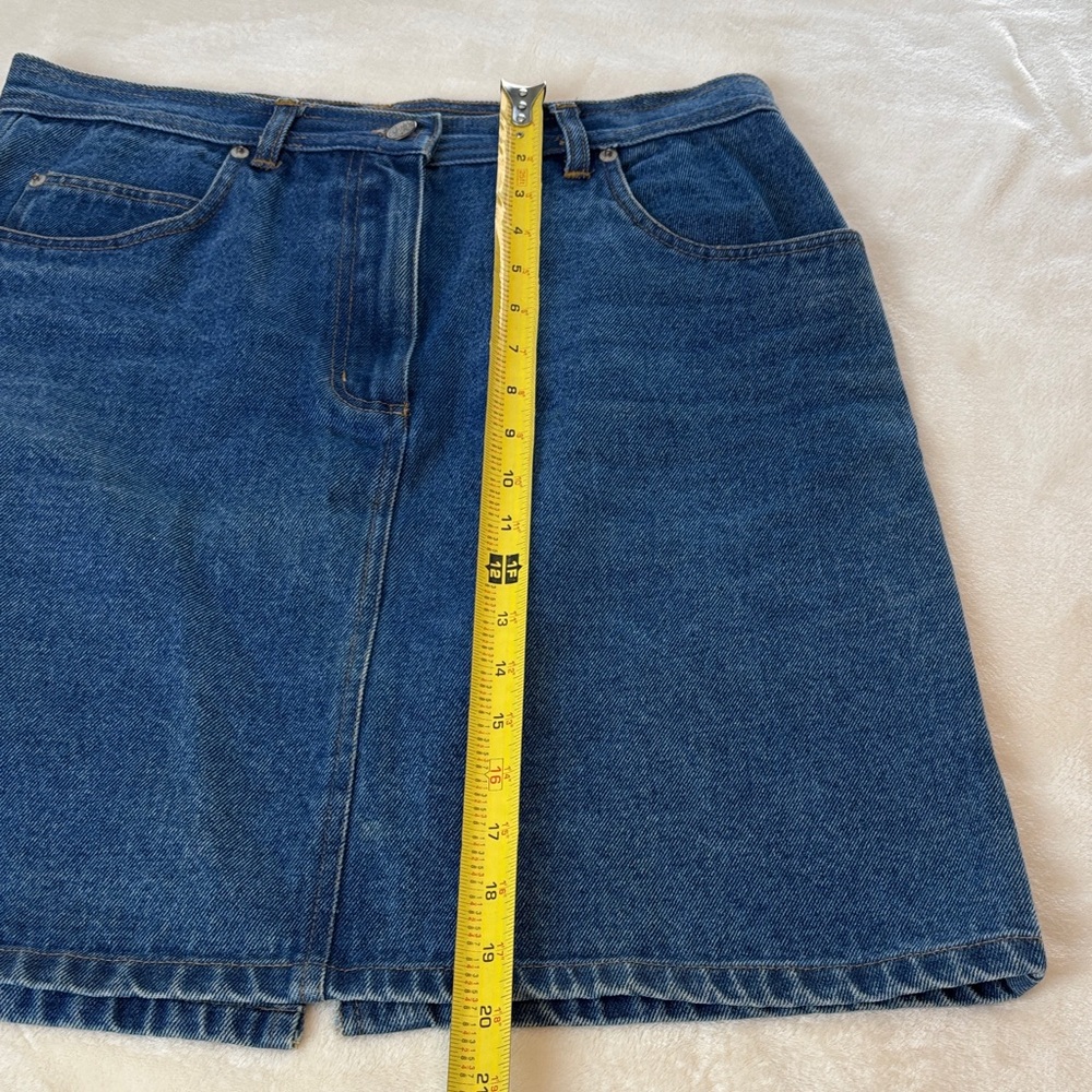Vintage Classic Bill Blass Blue Denim Skirt - Casual Women's Denim Mini -10 - Picture 11 of 14